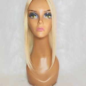 Women Hair Piece Topper 100%Human Hair 5x4" Light Blonde 16"